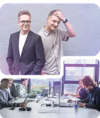 Image of the founders and the team